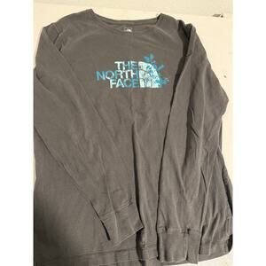The North Face Women’s T Shirt Long Sleeve Graphic Gray XL Pre-owned